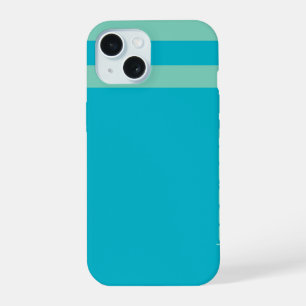 Azul Aqua/Faixa Verde/Nome Personalizado Sólido Du