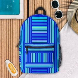 Azul Aqua Marine Ocean Stripes Abstrato Patterno