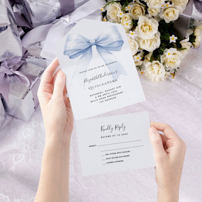 azul-arco Quinceanera rsvp (Criador carregado)
