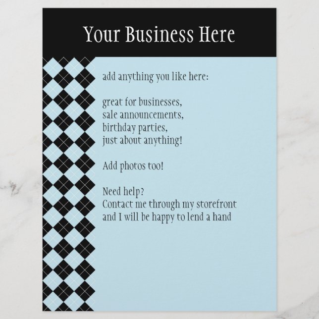 Azul-argyle Flyer (Frente)