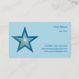Azul azul-estrela cartão de visita