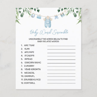 Azul, Azul, Laundry Jogo de Palavras