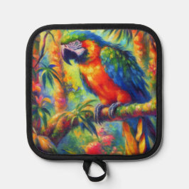 Azul-azul-pássaro tropical impressionista