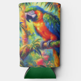 Azul-azul-pássaro tropical impressionista