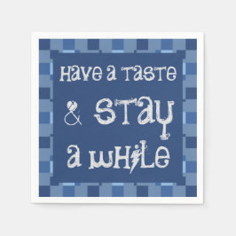 Azul Bloqueia guardanapos casuais de giz