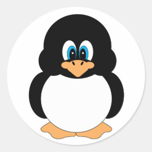 Azul bonito etiquetas Eyed do pinguim
