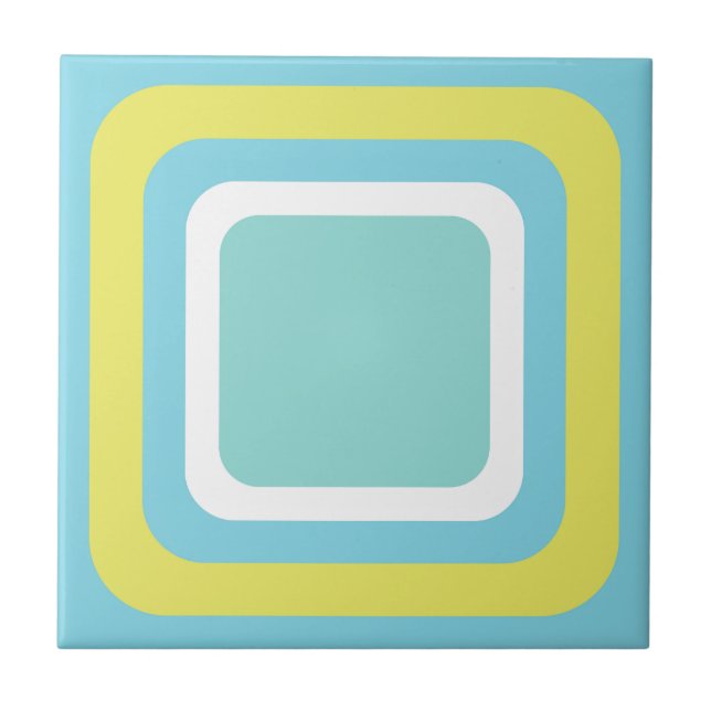 Azul Branco Amarelo Retro (Frente)