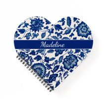 Azul Branco Flor Silvestre Francês Nome Personaliz