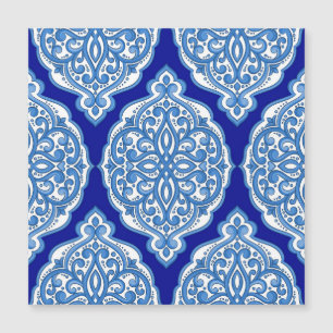 Azul-branco-luxo, ornamento turco.