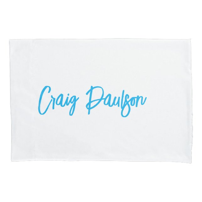 Azul Branco Seu Nome Calliografia Minimalista Excl (Frente)