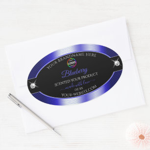 Azul brilhante preto brilhante com etiqueta de log