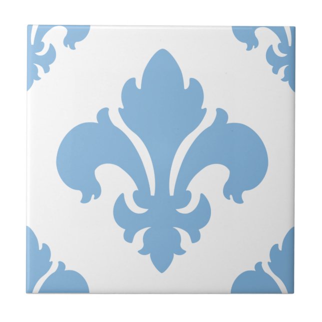 Azul calmo da flor de lis 2 (Frente)