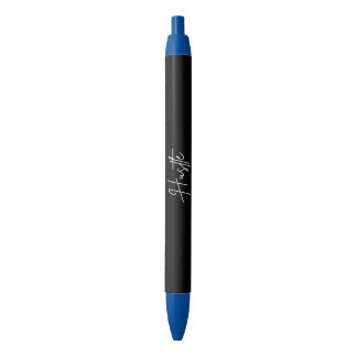 Azul Caneta Citação Hustle – Texto Preto e Branco Minim
