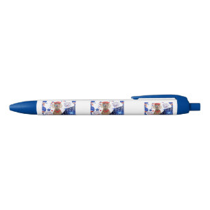 Azul Caneta de Escrevendo Hero Weimaraner Militar