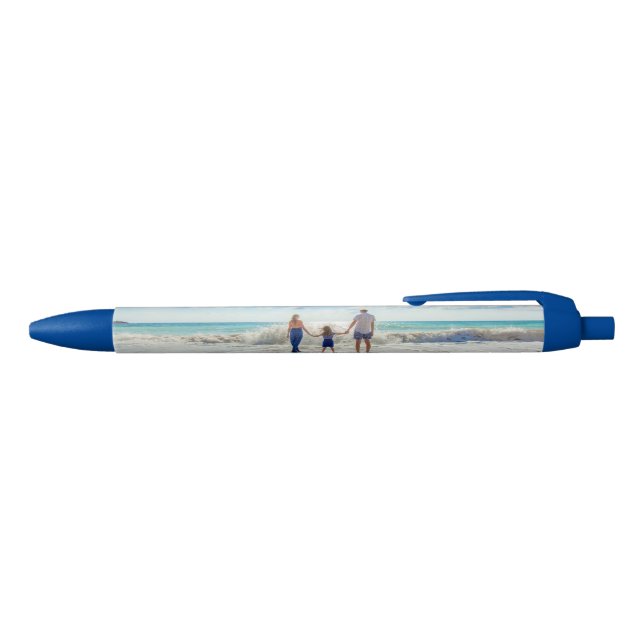 Azul Caneta de Presente de Foto Personalizada com Texto (parte de cima)
