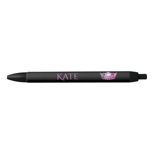 Azul Caneta de Tinta Personalizada da Coroa Rosa Americ (Frente)