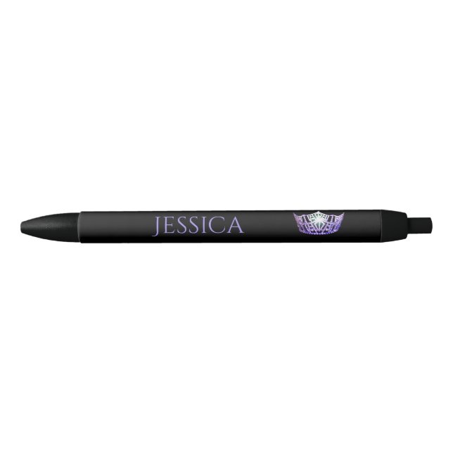 Azul Caneta de Tinta Personalizada da Coroa Roxa Americ (Frente)