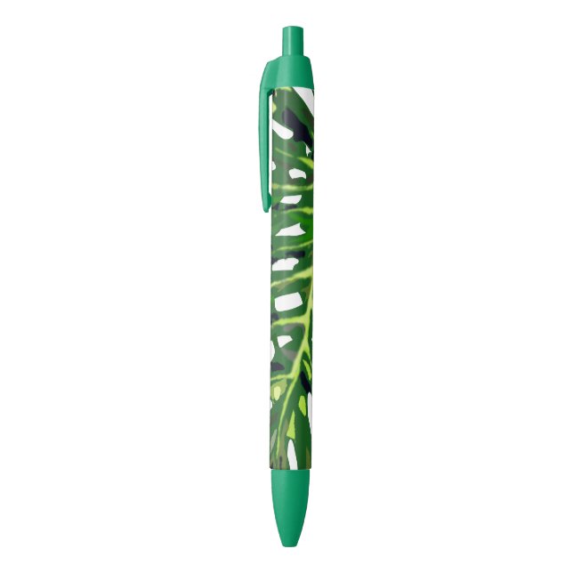 Azul Caneta Folhas Tropicais (Topo (Vertical))