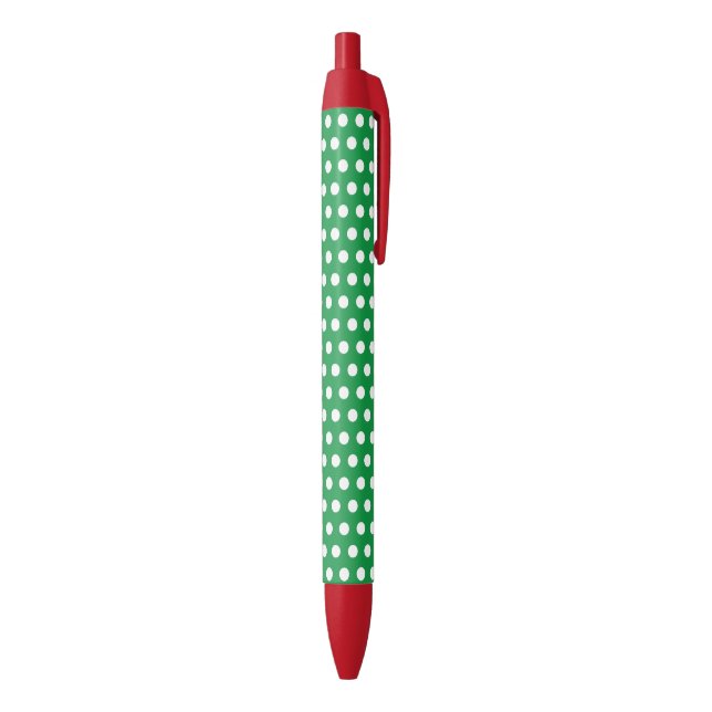 Azul Caneta Presente de Natal Verde Pontos de Férias (parte de inferior (Vertical))