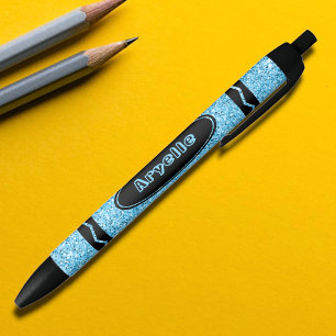 Azul Caneta Push do Nome Personalizado do Crayon Azul-C