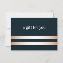 Azul | Cartão-presente Elegante Rosa Dourado