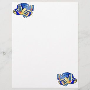 Azul Cartoon Butterfly Fish