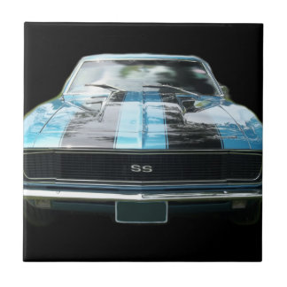 Azul-céu SS Camaro com listras pretas