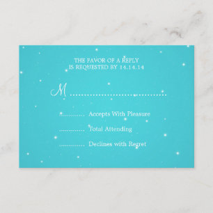 Azul Chain Sparkling Wedding elegante de RSVP