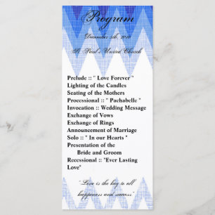 azul Chevron de Ombre do programa do casamento 25