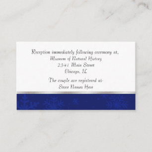 Azul chique cartão Jeweled do cerco do casamento