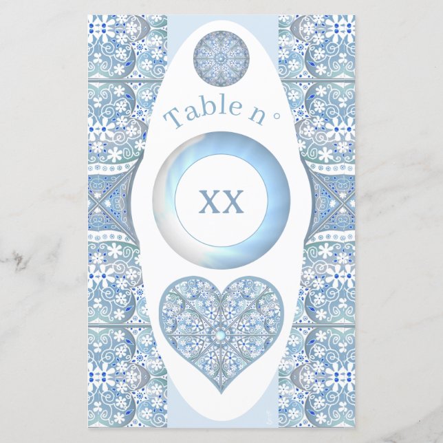 Azul claro-azulado cerâmico (Verso)