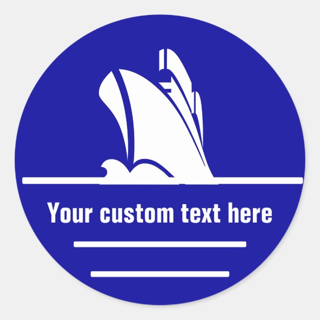 Azul com adesivos personalizados no curso (Frente)