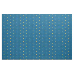 Azul com o Tecido Dourado Houndstooth de Destaque