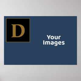 Azul com Poster de exibição de fotos inicial da fa