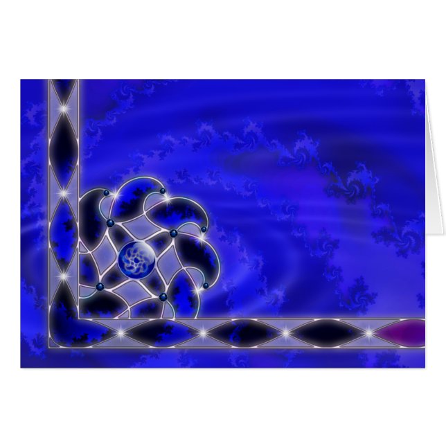 Azul como cartão marítimo (Frente Horizontal)