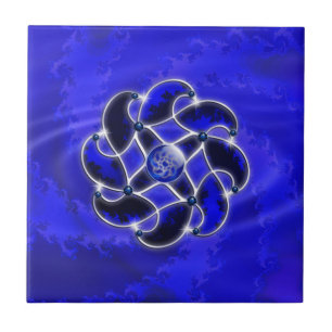 Azul como o azulejo decorativo do mar