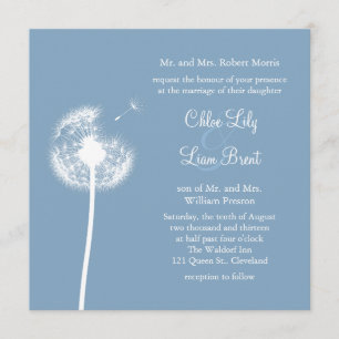 Azul cumprimentos! Convite do casamento (azul)