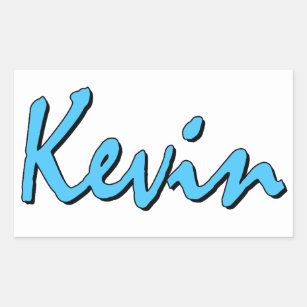 Azul da etiqueta de Kevin