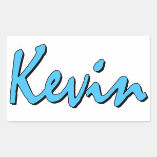 Azul da etiqueta de Kevin