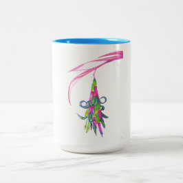 Azul da planta de amizade caneca do Dois-Tom de 15