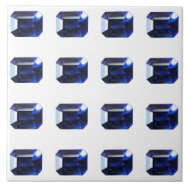 Azul de apphire retangular