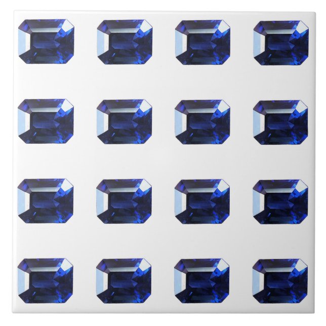 Azul de apphire retangular (Frente)