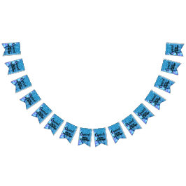 Azul de Bandeira de Aniversário da Surpresa Adulta