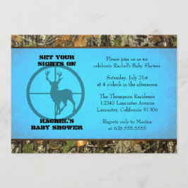 Azul de Camo - convites do chá do bebé