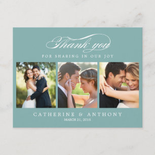 Azul de Cartões de agradecimentos de Foto de Casa