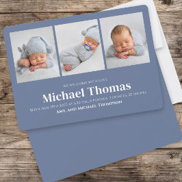 Azul de Colagem de Fotos Simples do Baby Boy