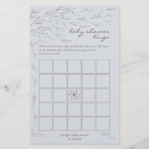 Azul de jogo Bingo de Chá de fraldas Simples