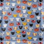 Azul de Padrão de Gato Gato<br><div class="desc">Um padrão fofo de gatinhos num fundo azul. Arte original de Nic Squirrell. Ideal para amantes de os animais.</div>