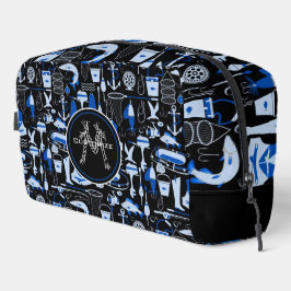 Azul de Pesca Monograma Descido