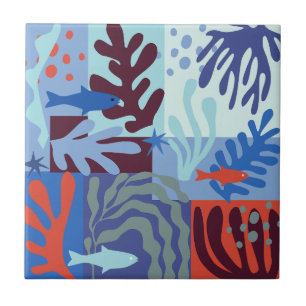 Azul de recortes de papel inspirado no oceano